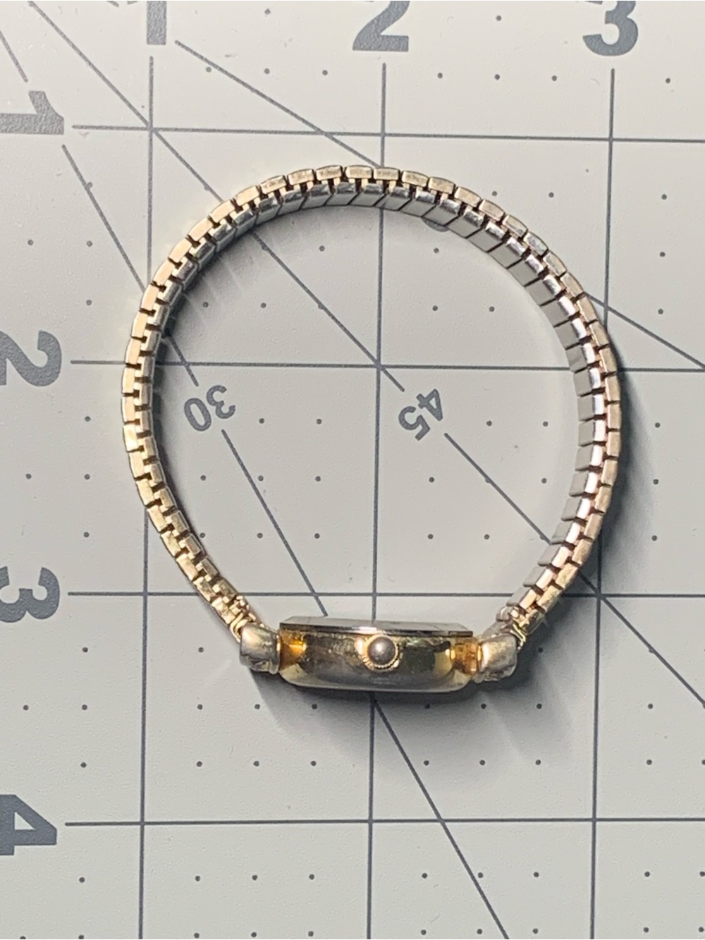 Express Gold-Tone Bracelet Watch with Blue Mosaic Dial - Picture 3 of 4